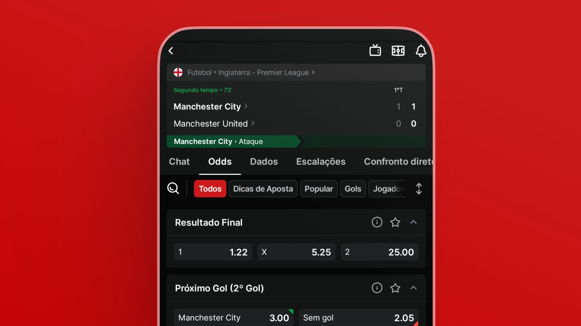 imagem Clareza visual das odds