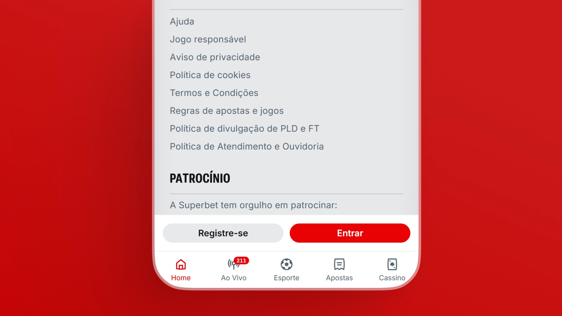 imagem Confira o rodapé
