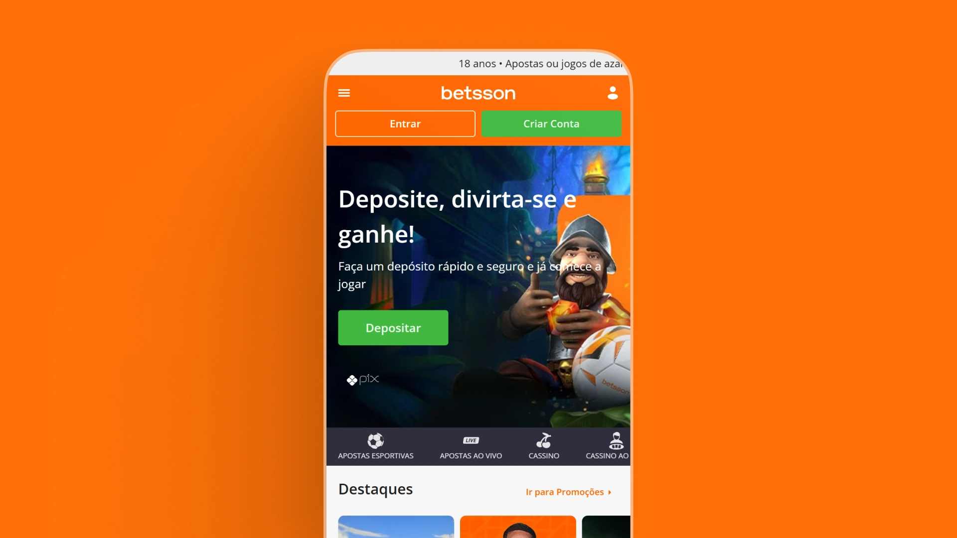 imagem app Betsson