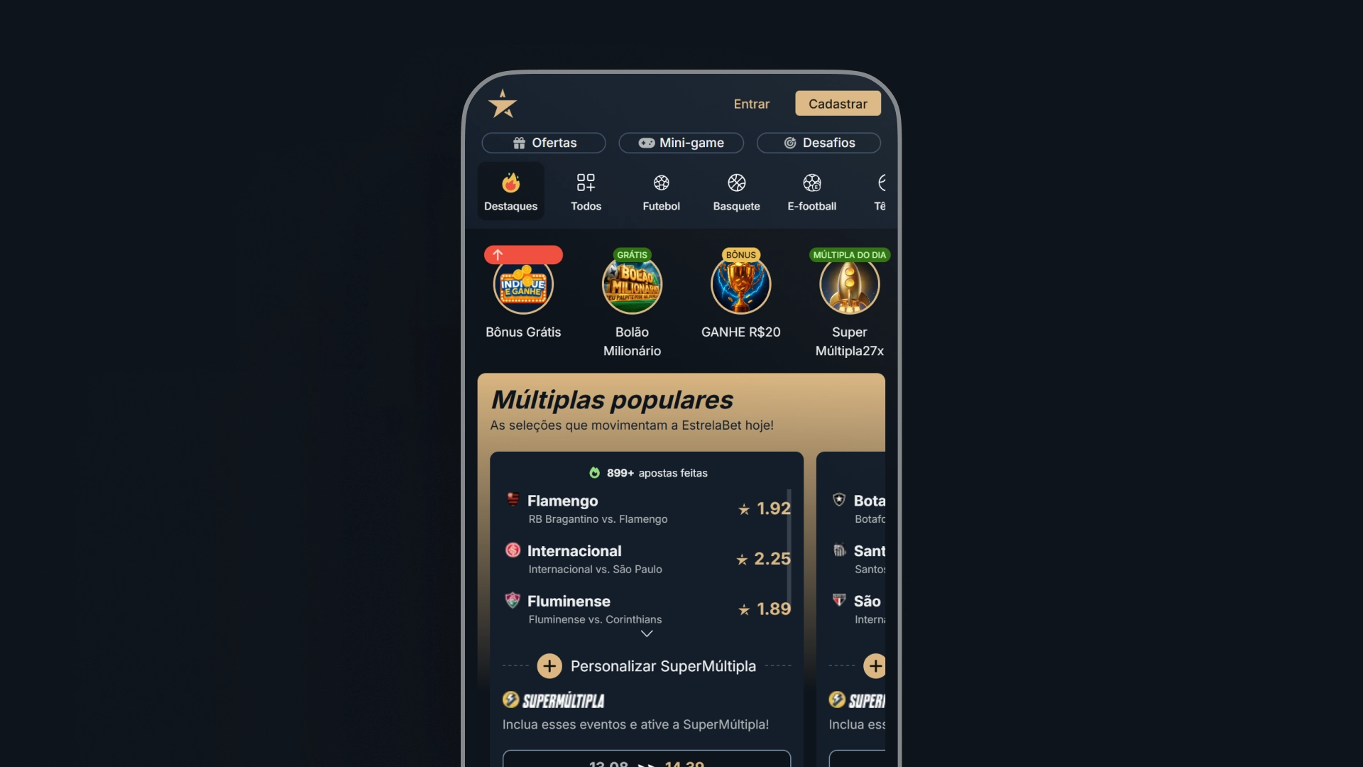 imagem app EstrelaBet