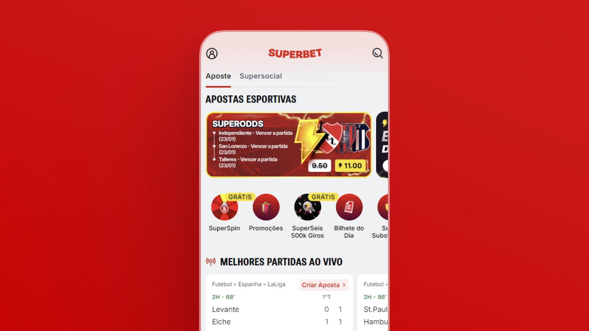 imagem app superbet