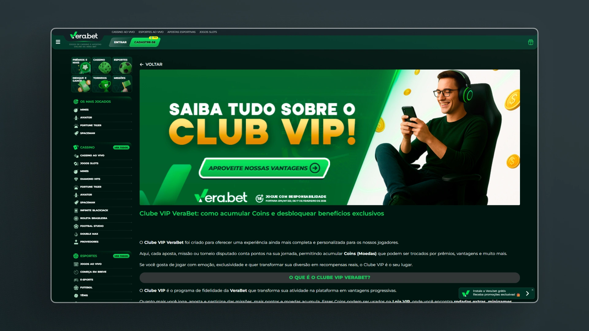 imagem captura de tela VeraBet