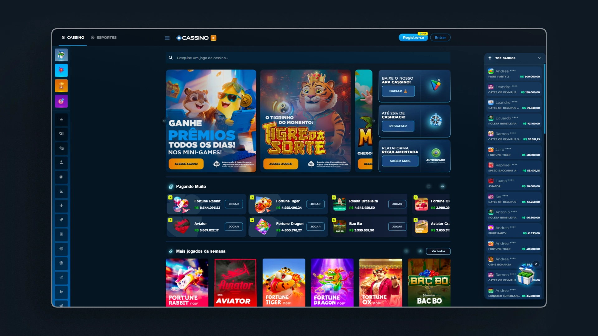 imagem home cassino bet