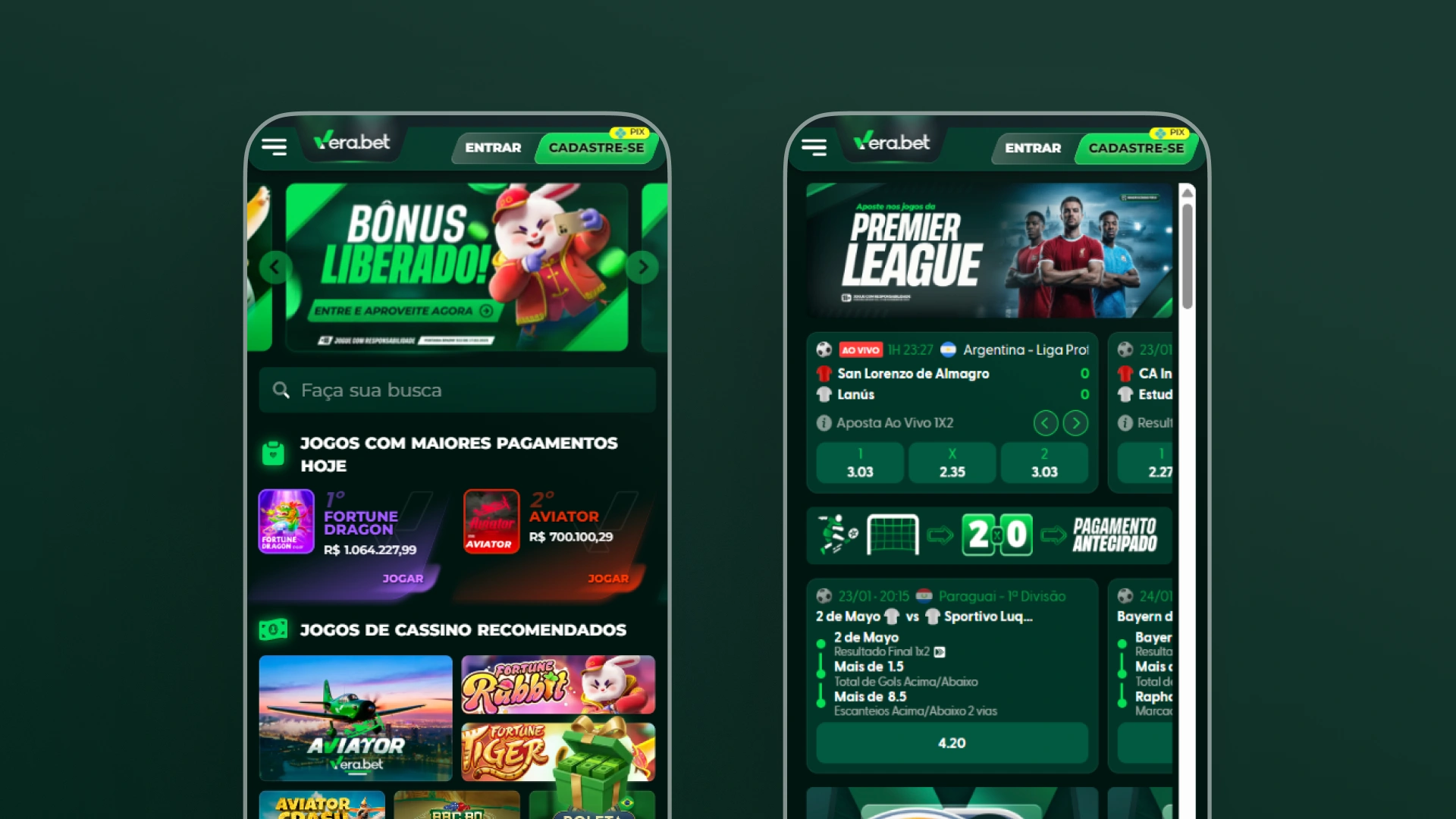 imagem mockups verabet