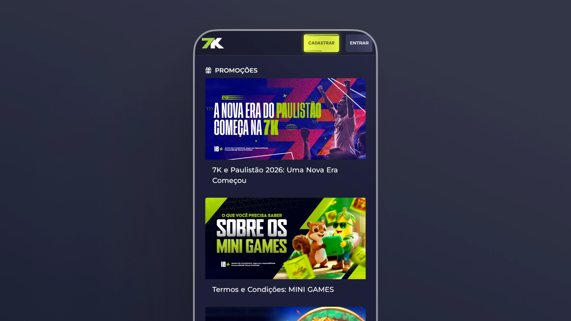 imagem promoções 7kbet