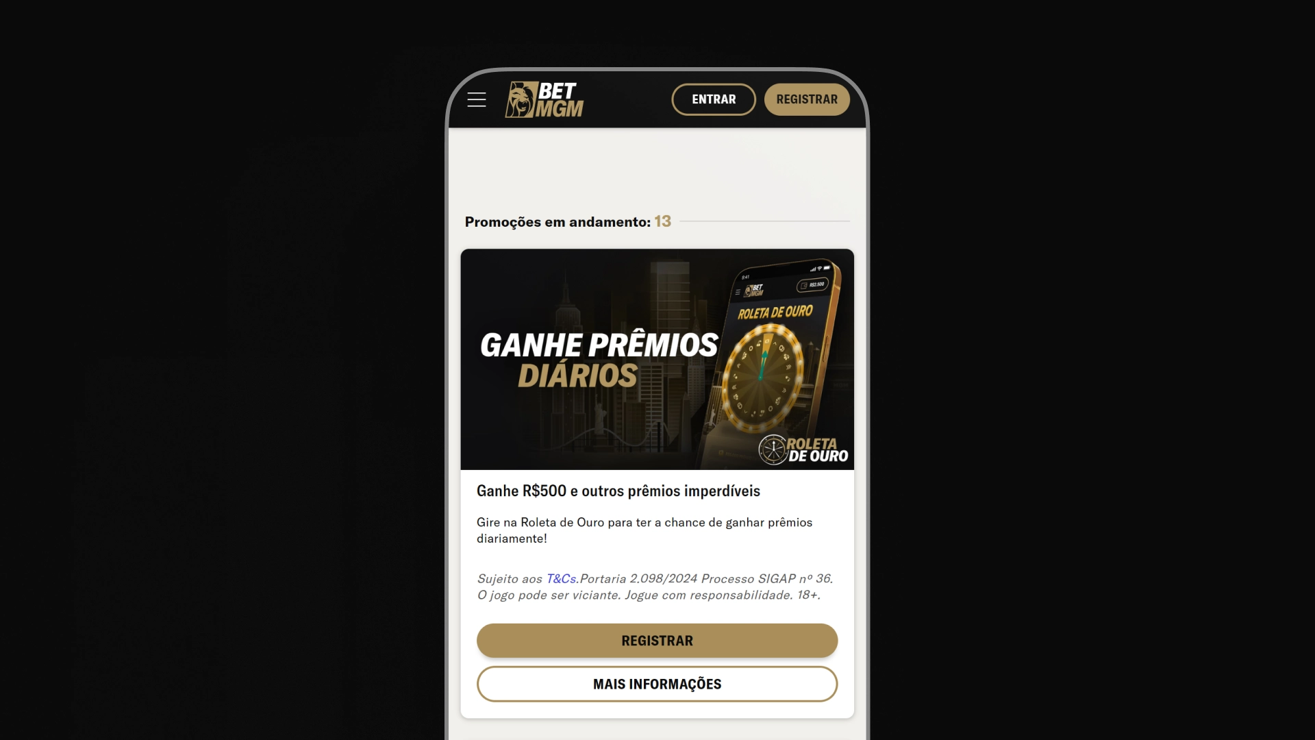 imagem promoções betmgm