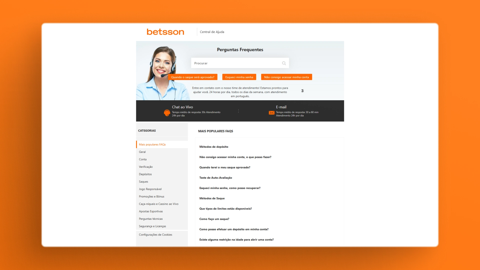 imagem suporte Betsson